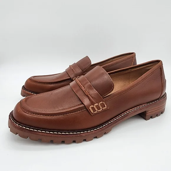 Madewell The Corinne Lugsole Loafers Leather Chunky Dried Muple Size 9 - Picture 12 of 16